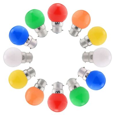 Polycarbonate Coloured Golf Ball LED 1w Prolite (ES/E27 and BC/B22) | Balcan Lighting Supplies