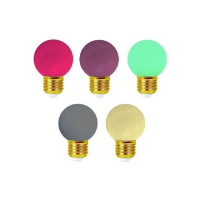 Festoon LED White and Coloured Golf Ball Bulbs (1w, E27, IP44, Pack of 5) GIRARD SUDRON | Balcan Lighting Supplies