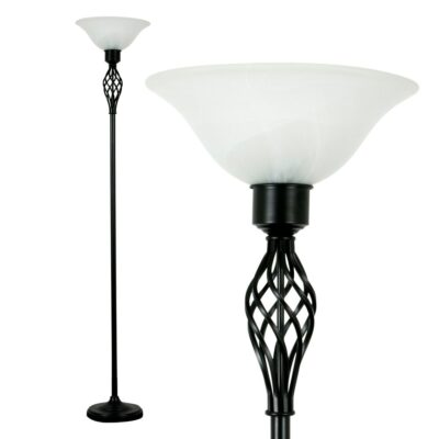 Memphis Twist Uplighter Floor Lamp (ES/E27, 100w) MINISUN | Balcan Lighting Supplies