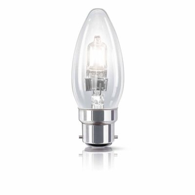 Halogen Candle Low Energy Bulbs (Assorted Caps, 18w-42w, 240v) BRANDED | Balcan Lighting Supplies