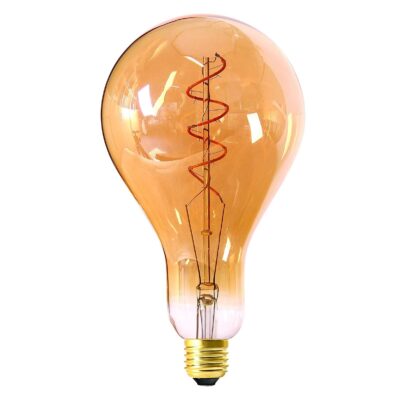 LED GLS Big Bulb with Twisted Filament (4w-6w, ES/E27, Amber and Smoky, Dimmable) GIRARD SUDRON | Balcan Lighting Supplies