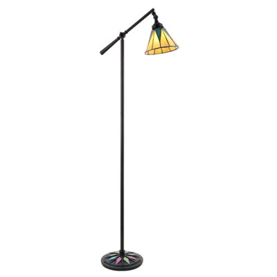 Dark Star Floor Task Lamp with Shade (Art Deco, 1 x 40w, SES/E14, 1540mm) TIFFANY | Balcan Lighting Supplies