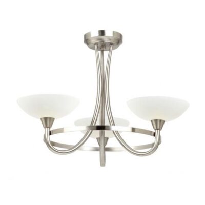 Endon Cagney 3lt Semi Flush Ceiling Light