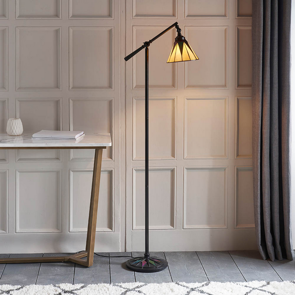 Dark Star Floor Task Lamp with Shade Art Deco - TIFFANY - Image 2