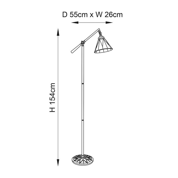 Dark Star Floor Task Lamp with Shade Art Deco - TIFFANY - Image 9