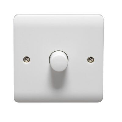 CMA145PL White Dimmer Switch 1 Gang SGL Plate and Knob CLICK | Balcan Lighting Supplies