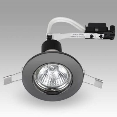 Recessed Ceiling Downlight (1 x GU10, 50w, Black Chrome) MINISUN | Balcan Lighting Supplies