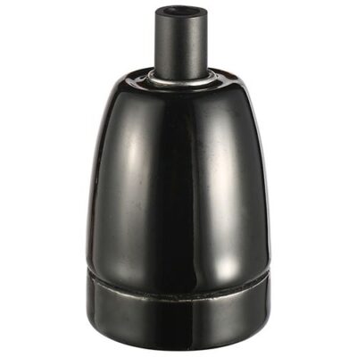 Porcelain Threaded ES/E27 Black Lampholder GIRARD SUDRON | Balcan Lighting Supplies