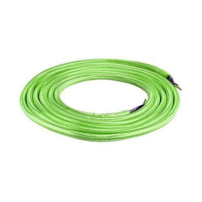 Flat Textile 2 Core Green Cable (2 metre Quantity) GIRARD SUDRON | Balcan Lighting Supplies