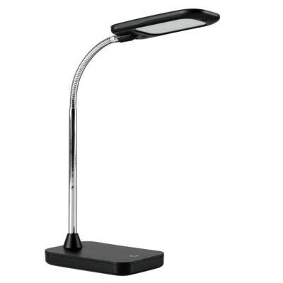 Polaris Integrated LED Adjustable Task Lamp (5w, Black and Chrome, 6500k, Dimmable) MINISUN | Balcan Lighting Supplies