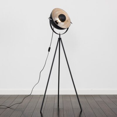 Morpho Tripod Floor Lamp (Silver Inner Shade) MINISUN | Balcan Lighting Supplies
