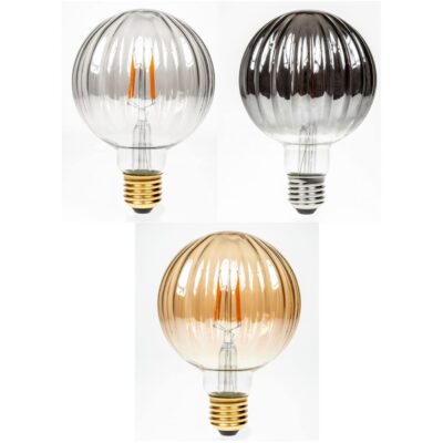 LED Filament Pumpkin Globes (Assorted Finishes, 4w, G95, Dimmable, ES/E27, 1800k) PROLITE | Balcan Lighting Supplies