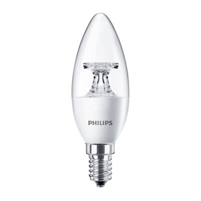 LED Clear Plastic Candle Bulbs (E14, 25w Equivalent, 2700k) BRANDED | Balcan Lighting Supplies