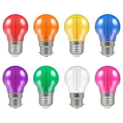 GOLF BALL LED Colour Glass Filament CROMPTON