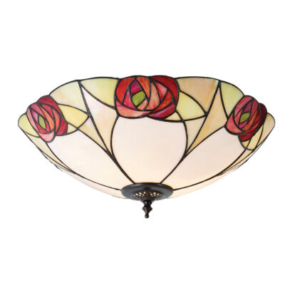 TIFFANY CEILING FLUSH Ingram Large Mackintosh style Art