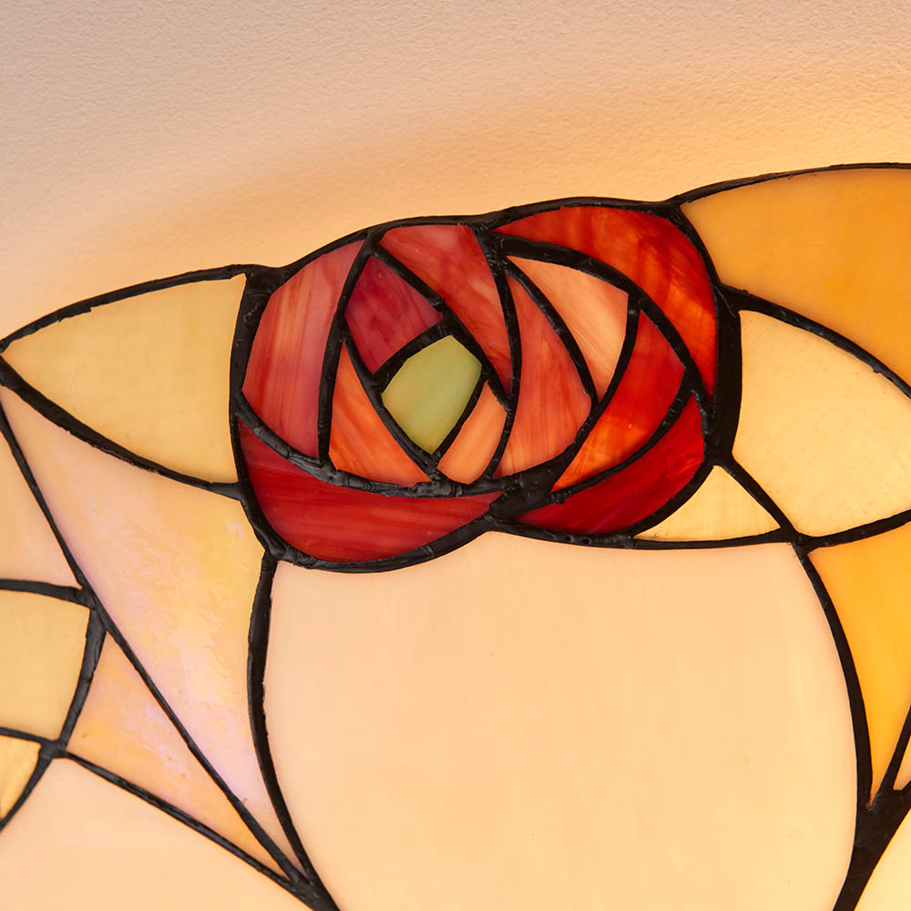 TIFFANY CEILING FLUSH Ingram Large Mackintosh style Art - Image 4