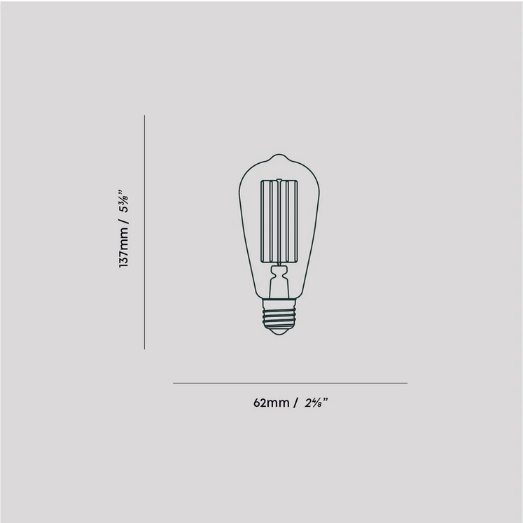 ST64 LED 3w 210lm E27 9/2200k CLEAR FILAMENT DIMMABLE 220-240v TALA - Image 8