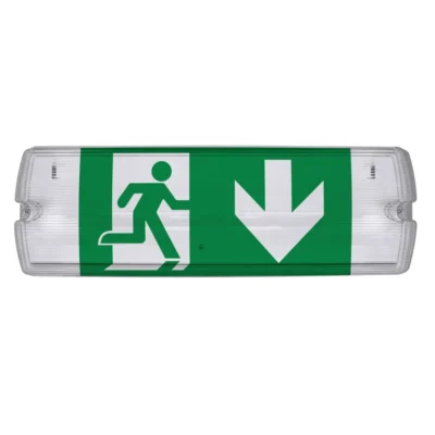 EMERGENCY FITTING-BULKHEAD IP65 LED 4w M3hr or 11w NM3hr 6000k-7000k Krios CROMPTON