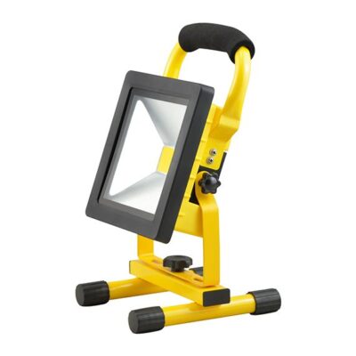 FLOODLIGHT LED SITE LIGHT 20w 1000lm 4000k (4hrs) RECHARGEABLE IP65 220-240v GIRARD SUDRON DIMS : 298 x 160 x 184mm