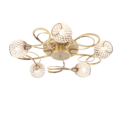 Endon Aherne 5lt Semi Flush Ceiling Light