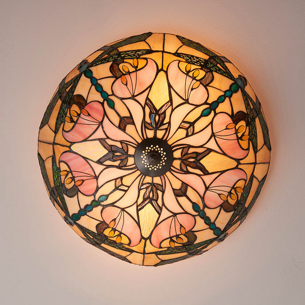 TIFFANY ASHTON LARGE 2LT FLUSH - Balcan Lighting