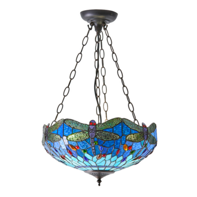 Tiffany Blue Medium Inverted 3lt Ceiling Pendant