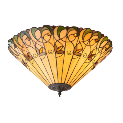 Tiffany Jamelia Large 2lt Flush Ceiling Light