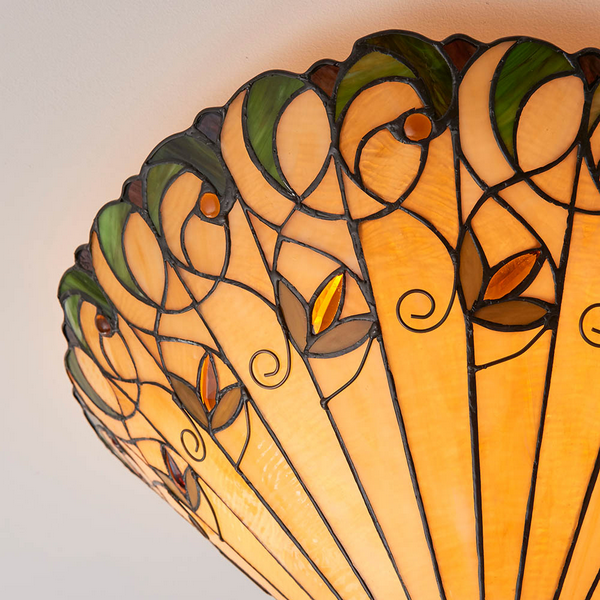 Tiffany Jamelia Large 2lt Flush Ceiling Light - Image 8
