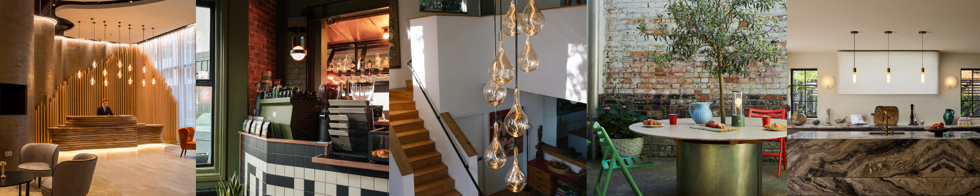 Tala lighting shown in a range of interiors