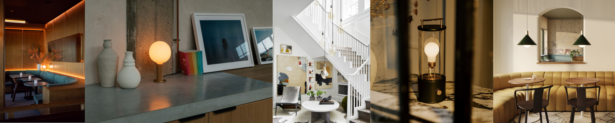 Tala lighting in living and dining room settings